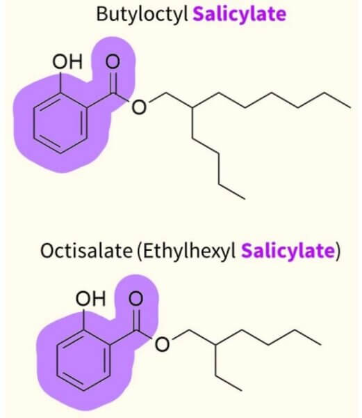butyloctyl salicylate octisalate structure ring