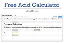 Free Acid Calculator for Exfoliants at Specific pH Levels
