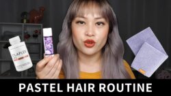 Low-maintenance pastel hair routine