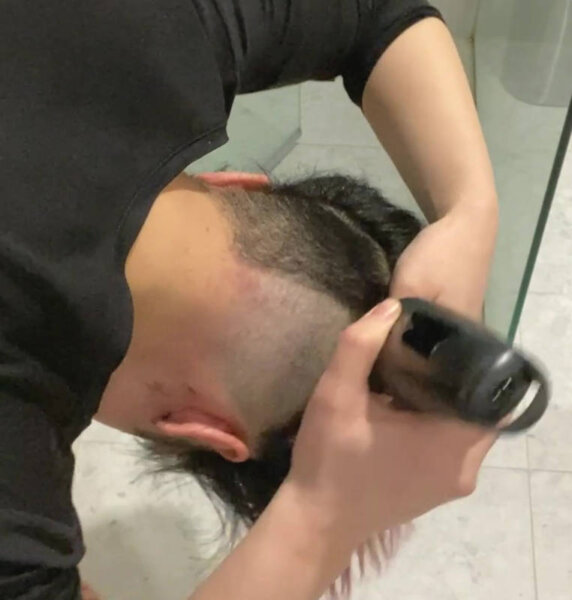 shaving nape undercut