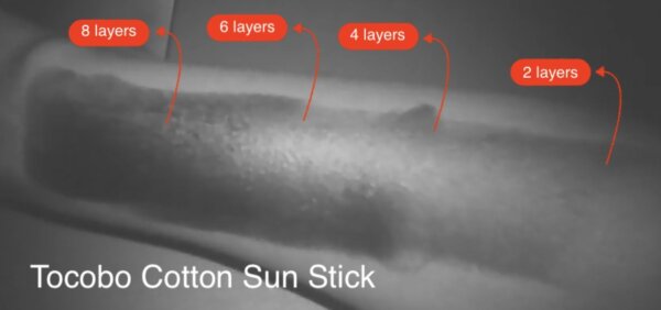 Tocobo sunscreen stick UV layers