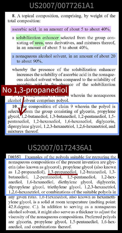 Zhang patents propanediol